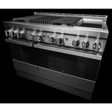 NOIR™ 48" Gas Professional-Style Range with Chrome-Infused Griddle and Grill