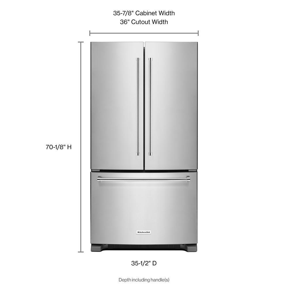 25 Cu. Ft. 36-Width Standard Depth French Door Refrigerator with Interior Dispense