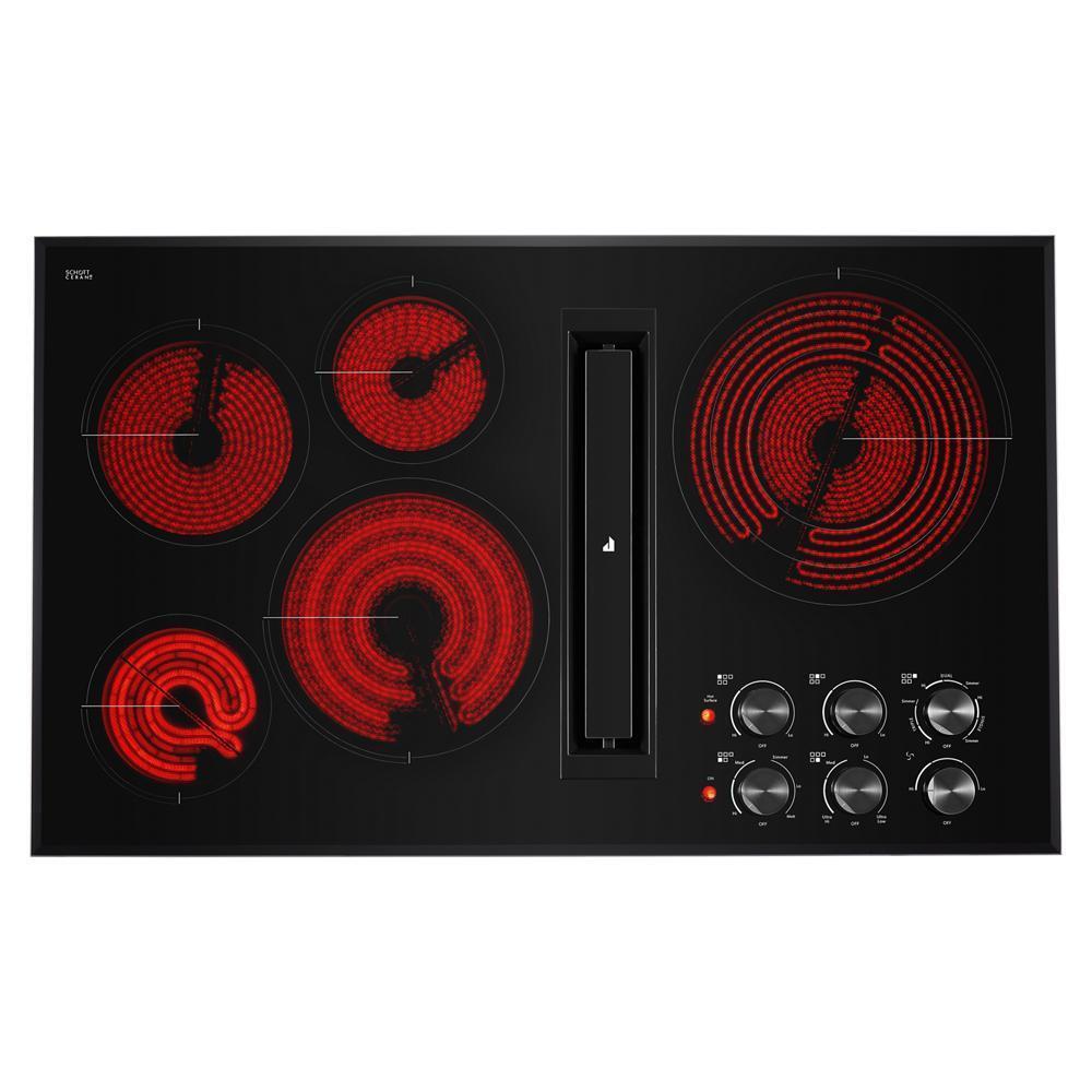 Black Floating Glass 36" JX3™ Electric Downdraft Cooktop