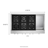 KitchenAid® 48'' 6-Burner Commercial-Style Gas Rangetop with Griddle