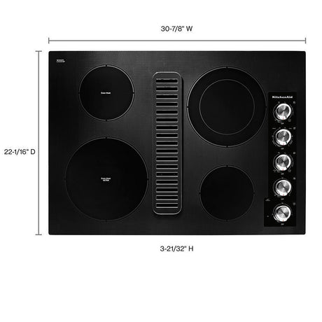 30" Electric Downdraft Cooktop with 4 Elements