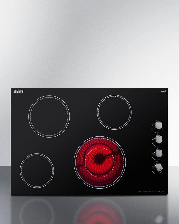 30" Wide 208-240v 4-burner Radiant Cooktop