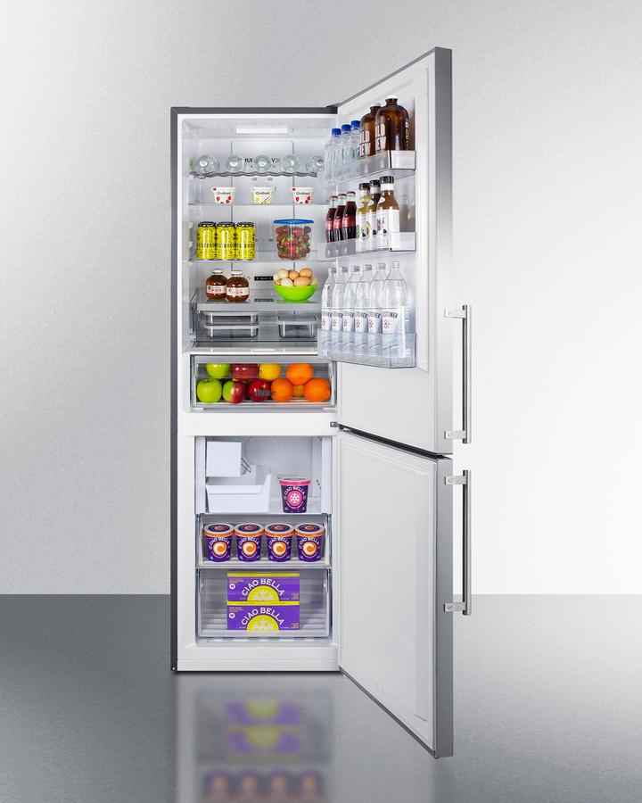 24" Wide Bottom Freezer Refrigerator With Icemaker