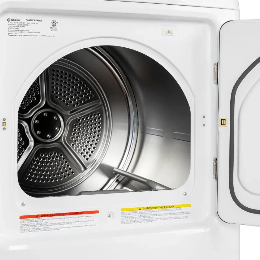 Element 6.7 Cu. Ft. Electric Dryer - White (ETDE6727CW, ENTD1064EXBW)