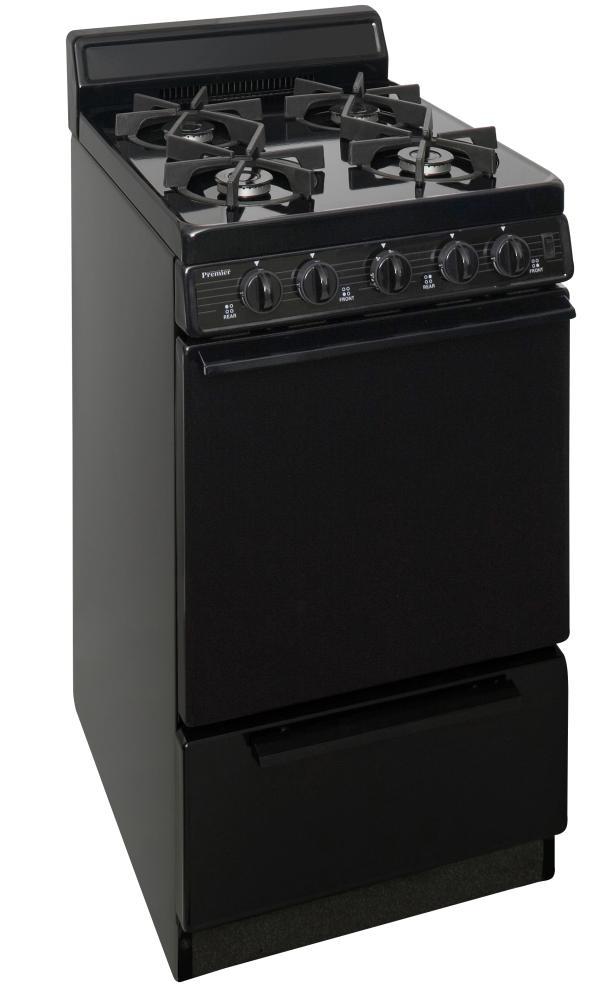 20 in. Freestanding Sealed Burner Gas Range in Black