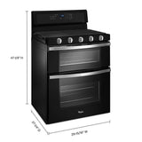 6.0 Cu. Ft. Gas Double Oven Range with EZ-2-Lift™ Hinged Grates