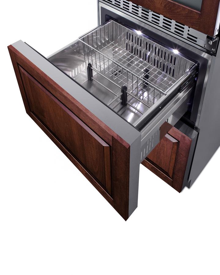 24" Wide Combination Dual-zone Wine Cellar and 2-drawer All-refrigerator (panels Not Included)