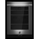 RISE™ 24" Under Counter Glass Door Refrigerator, Left Swing