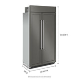 25.5 Cu Ft. 42" Built-In Side-by-Side Refrigerator with Panel-Ready Doors