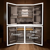 36" Counter-Depth 19.4 Cu Ft 4-Door Refrigerator with Flexible Temperature Zone in PrintShield™ Finish