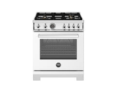 30 inch All Gas Range, 4 Brass Burners Bianco