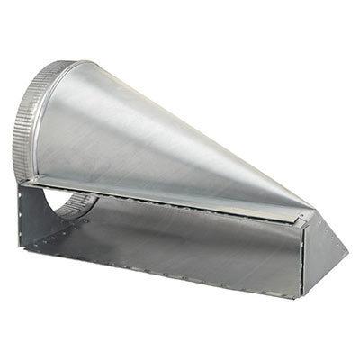 4-1/2 x 18-1/2 to 10" Round Transition for Range Hoods and Bath Ventilation Fans