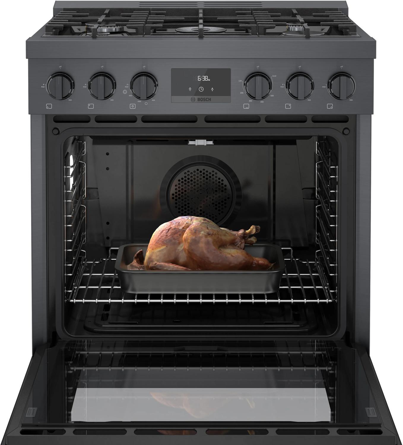 800 Series Gas Freestanding Range 30" Black Stainless Steel