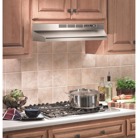 Broan® 30-Inch Ductless Under-Cabinet Range Hood, Stainless Steel