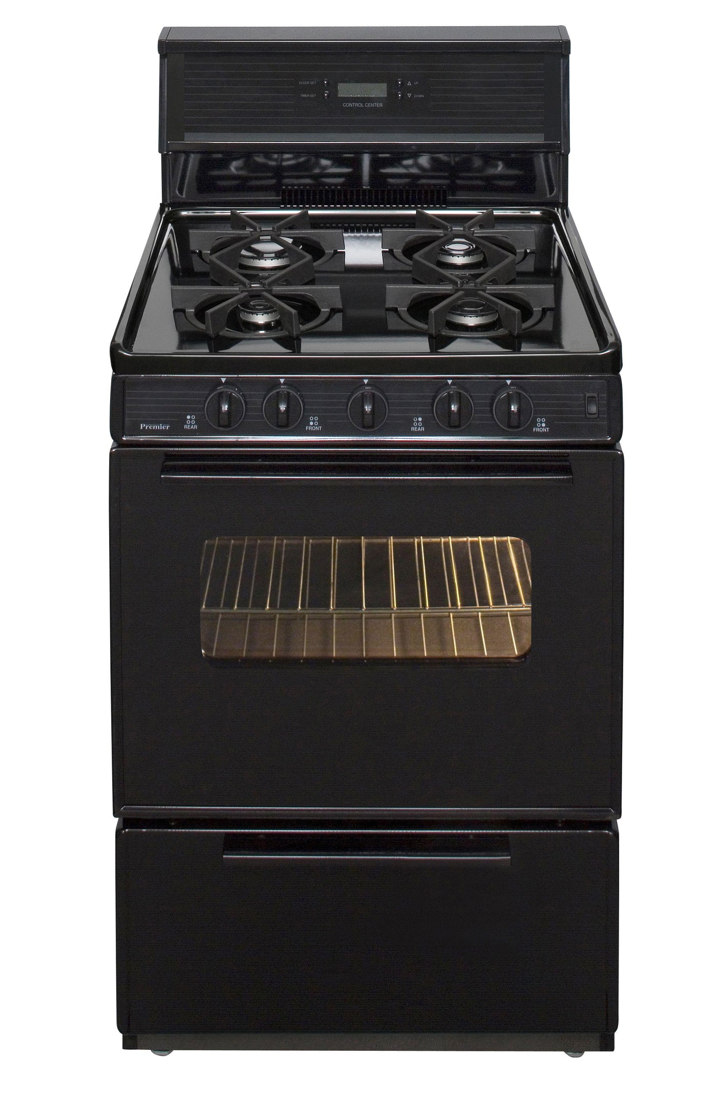 24 in. Freestanding Sealed Burner Gas Range in Black