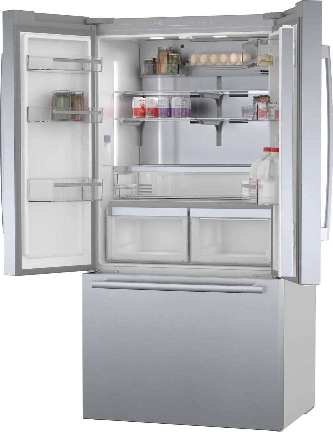 800 Series French Door Bottom Mount Refrigerator 36" Stainless steel (with anti-fingerprint)