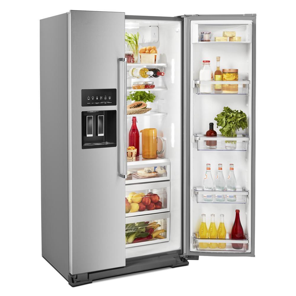 22.6 cu ft. Counter-Depth Side-by-Side Refrigerator with Exterior Ice and Water and PrintShield™ finish