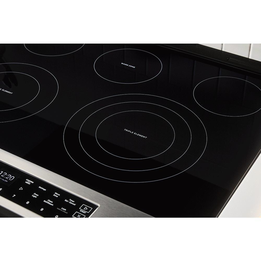 30-inch Smart Slide in Electric Range with Air Cooking Technology, No Preheat Air Fry, WipeClean™ Coating, Steam/Self Clean and High Speed Preheat