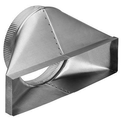 10" Round Horizontal Transition for Range Hoods and Bath Ventilation Fans