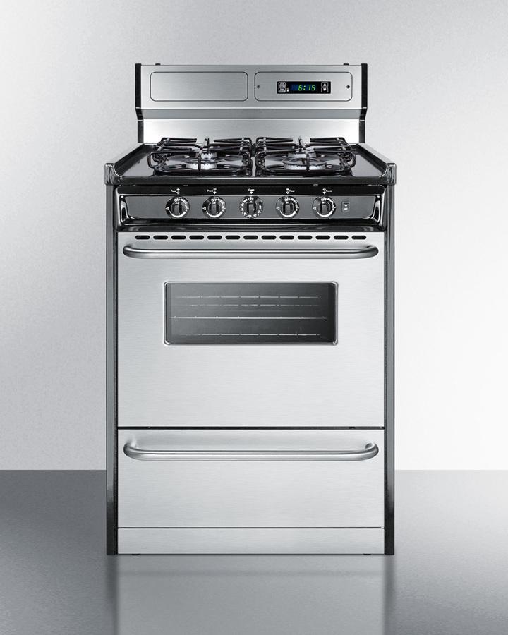 24" Wide Gas Range, Sealed Burners