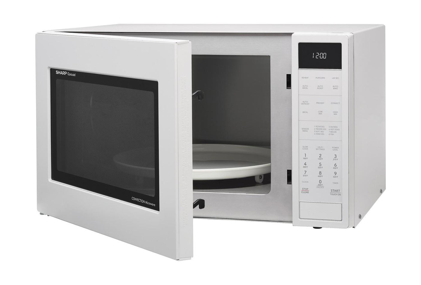 Sharp 1.5 cu. ft. 900W White Convection Countertop Microwave Oven