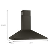 36" Chimney Wall Mount Range Hood with Dishwasher-Safe Grease Filters