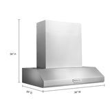 36" 585 or 1170 CFM Motor Class Commercial-Style Wall-Mount Canopy Range Hood