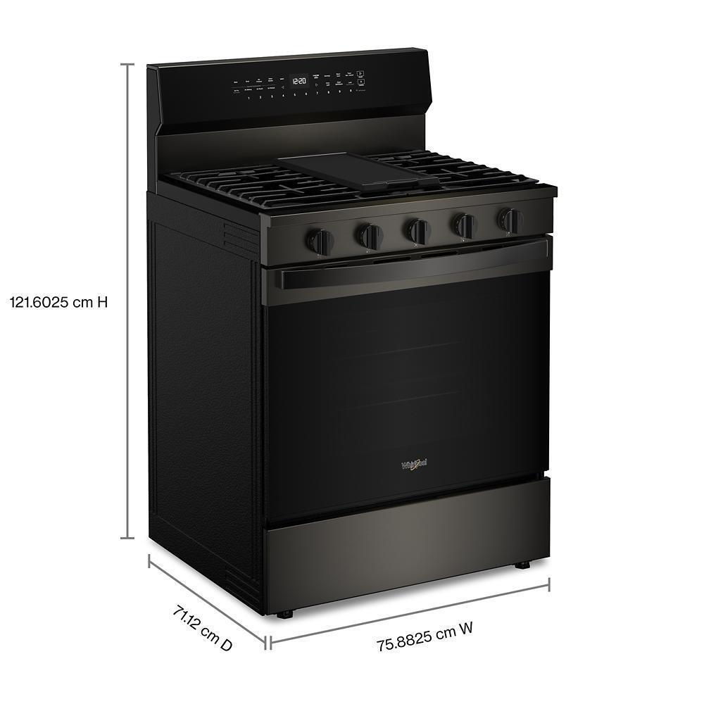 30-inch Smart Gas Range with Air Cooking Technology, No Preheat Air Fry, Steam/Self Clean and High Speed Preheat