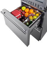 24" Wide Combination Dual-zone Wine Cellar and 2-drawer All-refrigerator