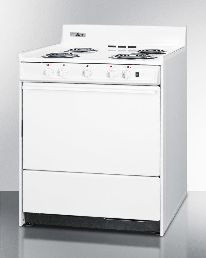 30" Wide Electric Coil Top Range