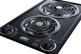 12" Wide 115v 2-burner Coil Cooktop