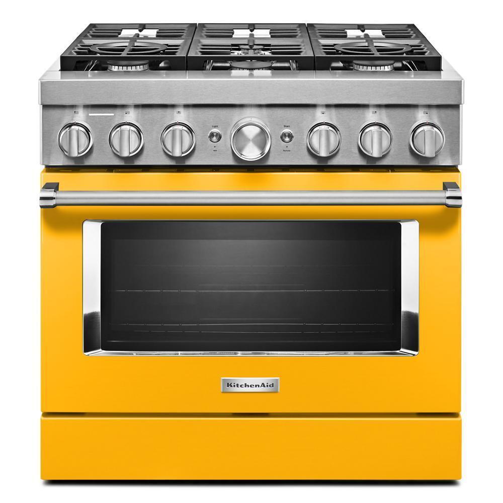 KitchenAid® 36'' Smart Commercial-Style Dual Fuel Range with 6 Burners