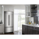 24.2 Cu. Ft. 42" Width Built-In Stainless French Door Refrigerator with Platinum Interior Design