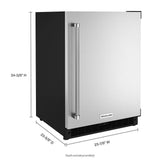 24" Undercounter Refrigerator with Stainless Steel Door