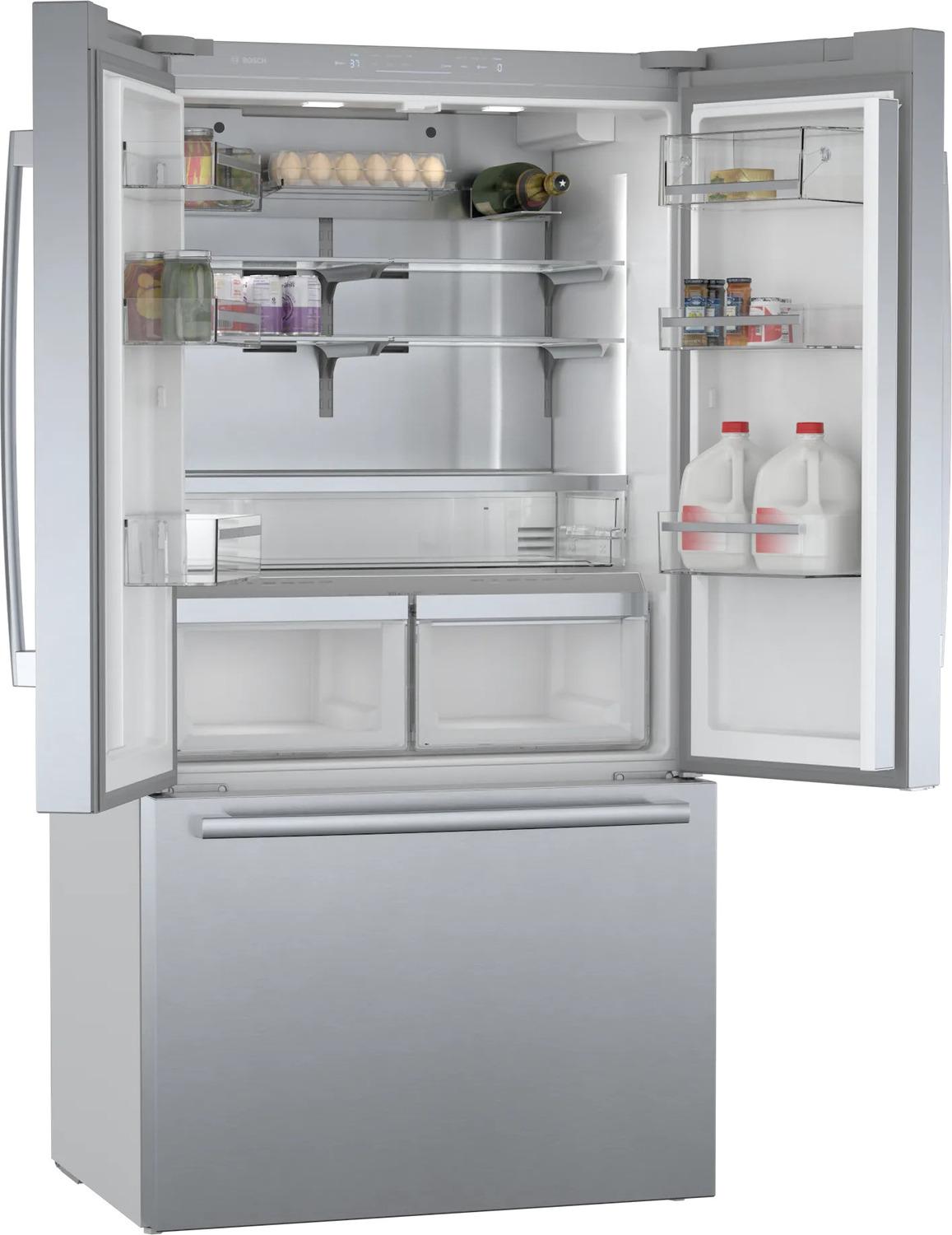 800 Series French Door Bottom Mount Refrigerator 36" Stainless steel (with anti-fingerprint)