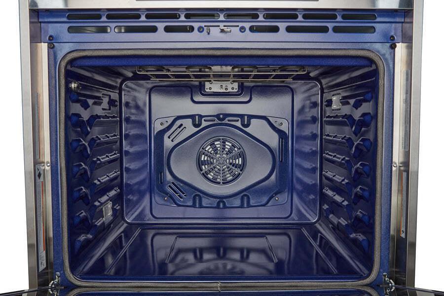 Robam G517K 30 Chef s Favorite Convection Freestanding Gas Range, 5 Sealed Brass Burners w/Cast Iron rates (Wok Grate Included), 5 Cu. Ft. Oven with Blue Interior, 6 Cooking Modes