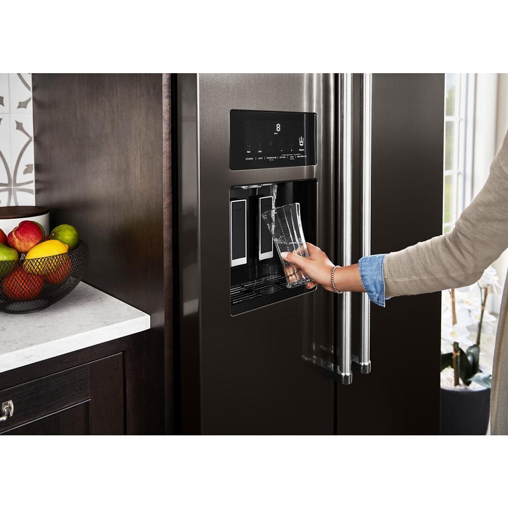 22.6 cu ft. Counter-Depth Side-by-Side Refrigerator with Exterior Ice and Water and PrintShield™ finish