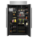 RISE™ 42" Built-In Side-By-Side Refrigerator with External Ice and Water Dispenser