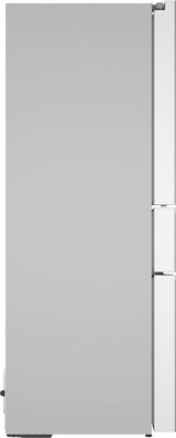 800 Series French Door Bottom Mount Refrigerator, Glass door 36" White