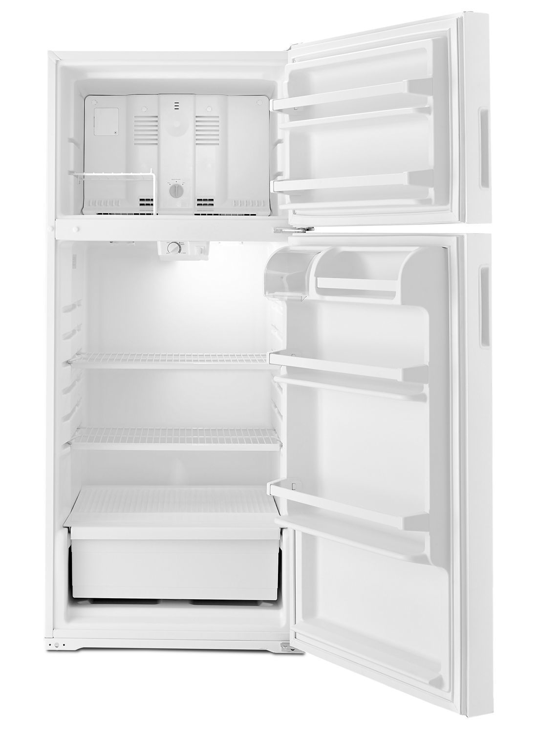 28-inch Top-Freezer Refrigerator with Gallon Door Storage Bins White