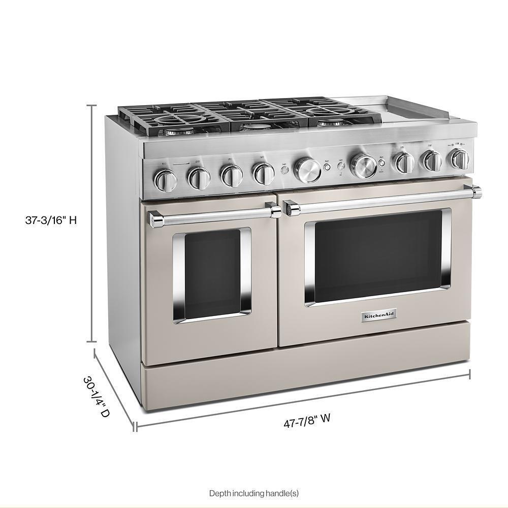 KitchenAid® 48'' Smart Commercial-Style Dual Fuel Range with Griddle