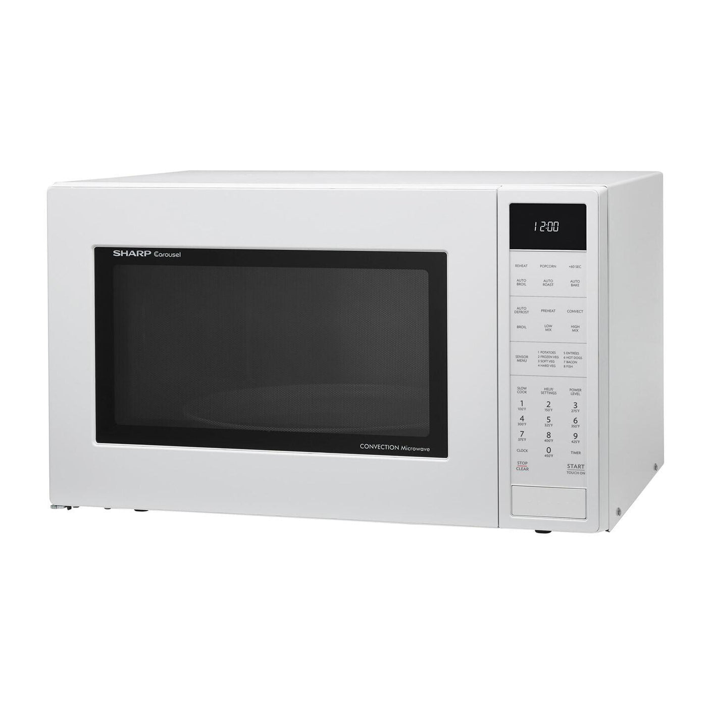 1.5 cu. ft. 900W Sharp White Carousel Convection + Microwave Oven