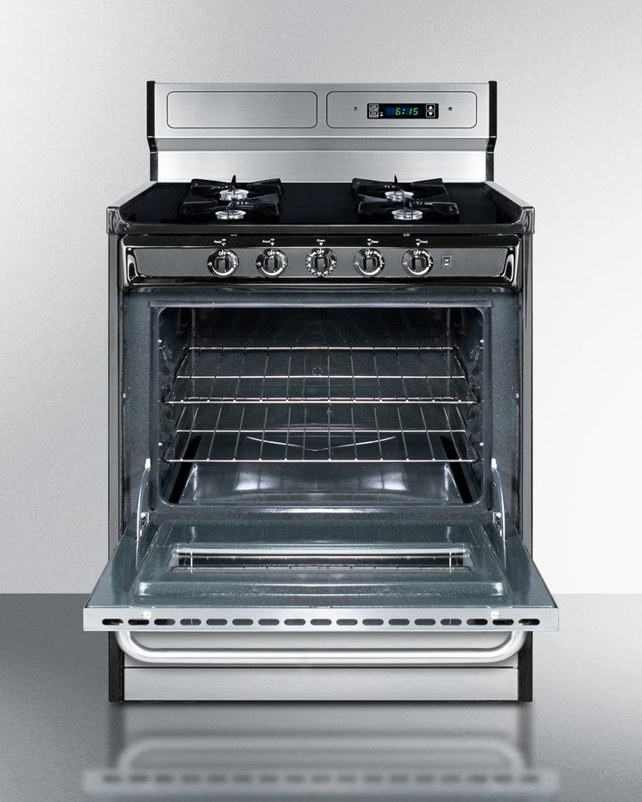 30" Wide Gas Range, Open Burners