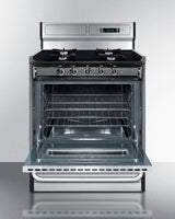 30" Wide Gas Range, Open Burners