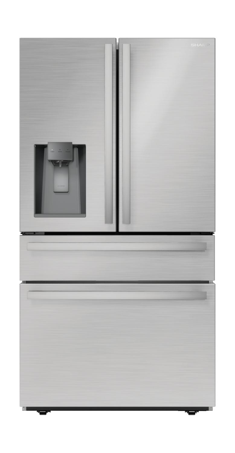 Sharp French 4-Door Counter-Depth Refrigerator with Water Dispenser