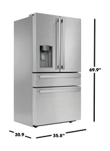 Sharp French 4-Door Counter-Depth Refrigerator with Water Dispenser