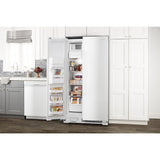 36-inch Side-by-Side Refrigerator with Dual Pad External Ice and Water Dispenser