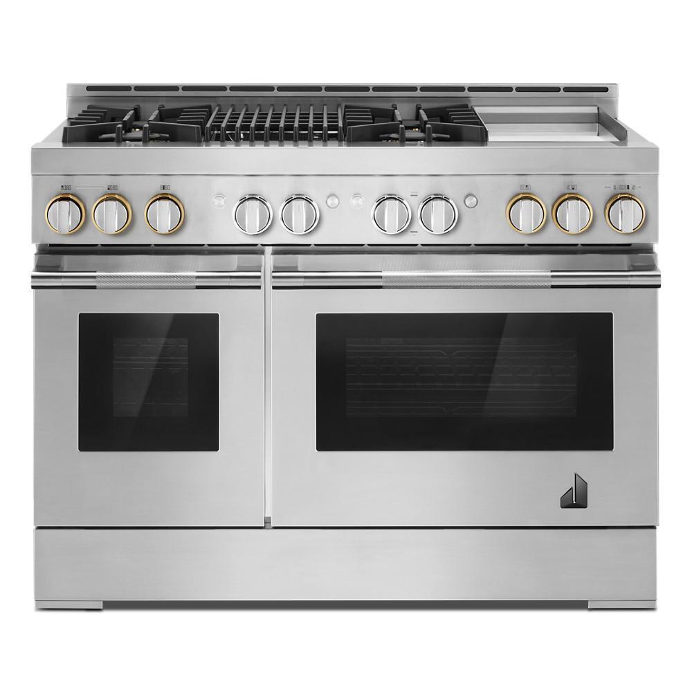 RISE™ 48" Gas Professional-Style Range with Chrome-Infused Griddle and Grill