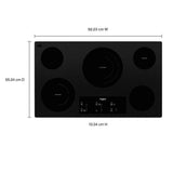 36-inch Electric Ceramic Glass Cooktop with Triple Radiant Element