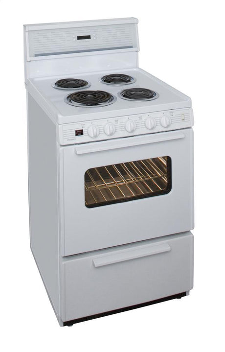 24 in. Freestanding Electric Range in White